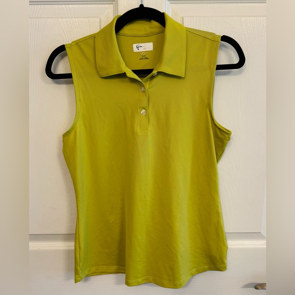 Greg Norman Collection Green Sleeveless Polo Shirt